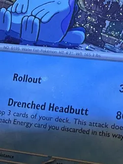 Quagsire ERROR COSMOS HOLO BLEED SWIRL 156 Pokemon TCG Card SVP Near Mint - Image 2
