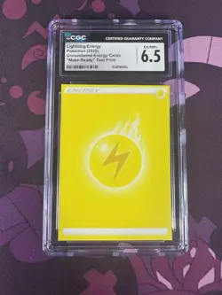 TEST PRINT Lightning Energy CGC 6.5 Pokemon Card 2020 Modern Rare Make Ready - Image 1