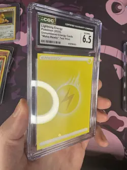 TEST PRINT Lightning Energy CGC 6.5 Pokemon Card 2020 Modern Rare Make Ready - Image 3