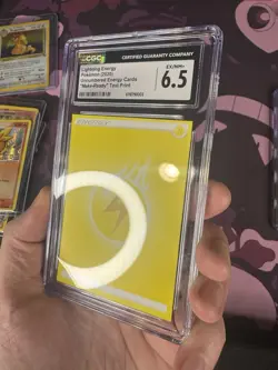 TEST PRINT Lightning Energy CGC 6.5 Pokemon Card 2020 Modern Rare Make Ready - Image 4