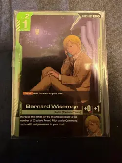 Gundam Card Game Bernard Wiseman Promo Rare GD03-089 Release Event USA English - Image 1