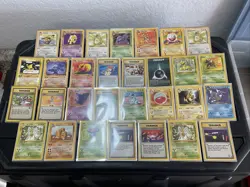 (30) Pokemon Card ALL VTG Lot Cards 1999 Rare ALL BLACK STAR Gengar Machamp - Image 1