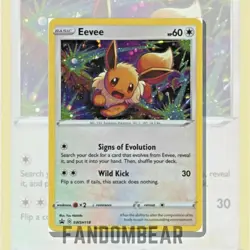 EEVEE SWSH118 Black Star PROMO card COSMOS HOLO FOIL 2021 Pokemon TCG LP - Image 1