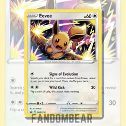 EEVEE SWSH118 Black Star PROMO card COSMOS HOLO FOIL 2021 Pokemon TCG LP - Image 2