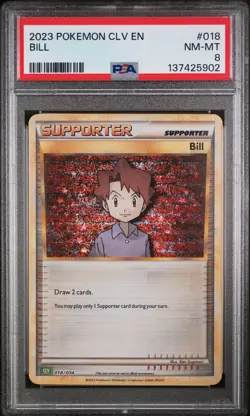 2023 POKEMON CLV-TRADING CARD GAME CLASSIC VENUSAUR & LUGIA EX DECK BILL PSA 8 - Image 1