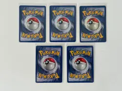 Lot of 5 Pokemon Cards Vintage Dark Charmeleon Vaporeon Meowth Team Rocket LP/MP - Image 2