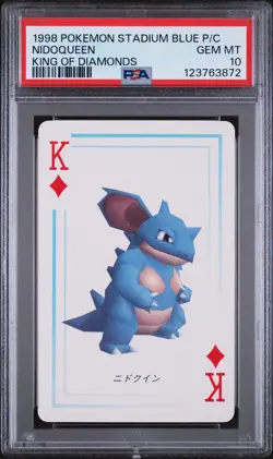 1998 POKEMON STADIUM BLUE VERSION PLAYING CARDS NIDOQUEEN PSA 10 - Image 1