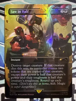 Saw in Half Deadpool Secret Lair Drop - #1755 NM 🌈 Rainbow Foil 🌈 - Image 1