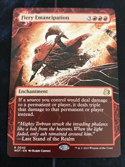 Fiery Emancipation Wilds of Eldraine: Enchanting Tales Regular NM-M Unplayed - Image 1