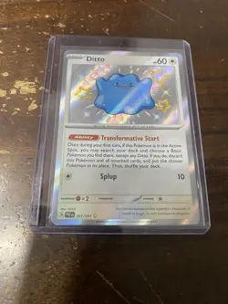 Pokemon TCG Ditto 201/091 Paldean Fates Baby Shiny Holo Rare VHTF IN HAND NM - Image 1
