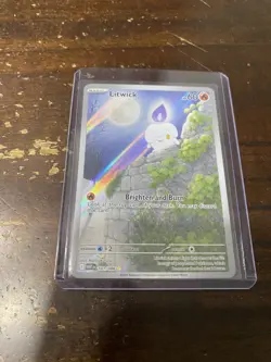 Pokemon TCG 2025 Litwick 101/086 White Flare Holo Illustration Rare NM VHTF HTF - Image 1