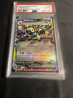 2025 Pokemon Umbreon Ex Surprise Box 060/131 Prismatic Evolutions Stamp - PSA 10 - Image 2