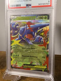 2025 Pokemon Phantasmal Flames Mega Heracross ex Double Rare #004/094 PSA 9 - Image 3