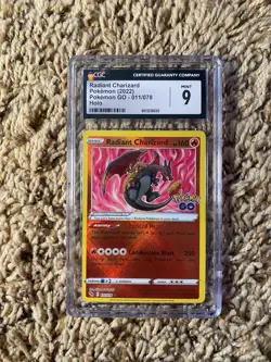 Pokemon TCG Radiant Charizard 020/159 Crown Zenith Radiant Rare Holo CGC 9 - Image 1