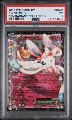2016 Pokemon Xy Generations Radiant Collection #RC21 Sylveon Ex PSA 7 - Image 1
