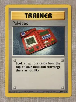Pokedex 087/102 Base Set (Shadowless) Regular Pokemon Trainer - Image 1