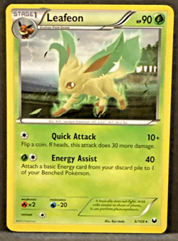Leafeon 6/108 - Dark Explorers Pokemon - LP+ - Image 1