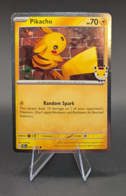 Pikachu Stamped Pokemon Day 2026 051/162 Cosmos Holo Promo NM TEF 51 - Image 1