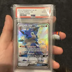 2019 POKEMON SUN & MOON HIDDEN FATES #SV67 FULL ART/LYCANROC GX PSA 10 - Image 2