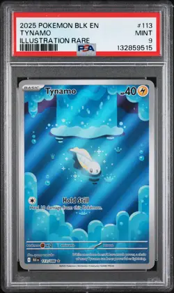 2025 POKEMON BLK EN-BLACK BOLT ILLUSTRATION RARE #113 TYNAMO PSA 9 - Image 1