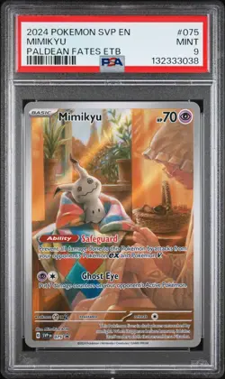 2024 POKEMON SVP EN-SV BLACK STAR PROMO #075 MIMIKYU PSA 9 - Image 1