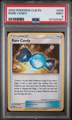 2023 POKEMON CLB-CLASSIC BLASTOISE & SUICUNE EX DECK #026 RARE CANDY PSA 9 - Image 1