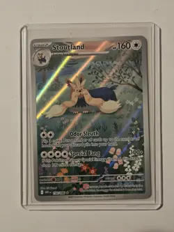 Stoutland 156/086 White Flare Illustration Rare Pokemon TCG English - Image 1