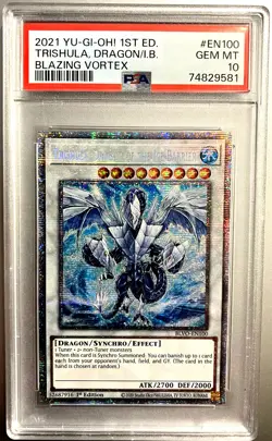 Yugioh Trishula, Dragon of the Ice Barrier STARLIGHT RARE 1st Edition - PSA 10 - Image 1