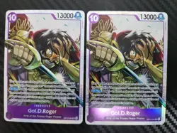 X2 Lot 2025 One Piece Carrying On His Will OP13 Gol.D.Roger #OP13-064 SR - Image 1