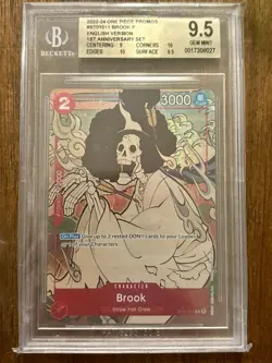 BGS 9.5 Brook ST01-011 1st Anniversary Set English One Piece TCG Promo Set Foil - Image 1