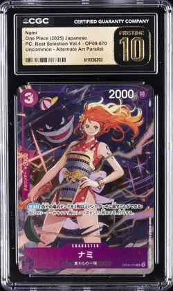 2025 ONE PIECE JAPANESE PC: BEST SELECTION VOL.4 ALT ART NAMI CGC 10 PRISTINE - Image 1