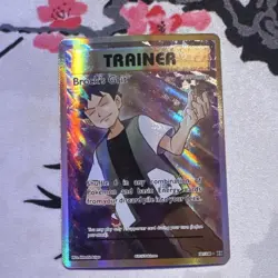 Pokemon Brock's Grit Ultra Rare Full Art Holo 107/108 Evolutions TCG Card - Image 1