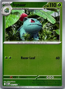 Ivysaur 002/132 Reverse Holo Mega Evolution Card - ENGLISH - Near Mint IN HAND - Image 1