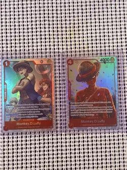 Monkey D. Luffy OP14-013 SR & OP12-015 SR One Piece Cards NEW! - Image 1