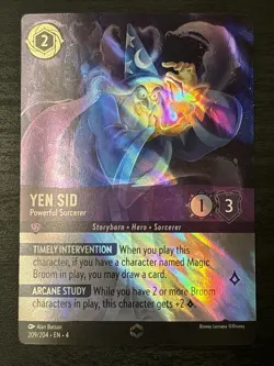 Disney Lorcana Yen Sid - Powerful Sorcerer (Enchanted) Ursula’s Return 209/204 - Image 1