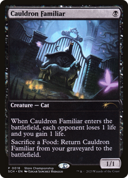 Cauldron Familiar #18 (Damaged) Game Day & Store Championship GAME Magic MTG - Image 1
