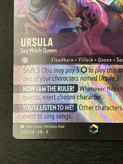 Disney Lorcana - Ursula - Sea Witch Queen Enchanted Ursula's Return 208/204 - Image 5