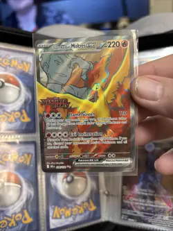 Pokemon TCG Team Rockets Moltres EX Card 208/182 Ultra Rare Full Art C28 - Image 1