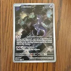 Pokemon Mewtwo 052 Full Art Black Star Promo Near Mint Shiny Card - Image 1