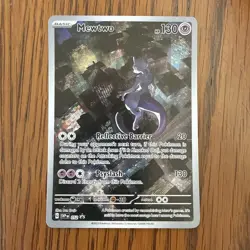 Pokemon Mewtwo 052 Full Art Black Star Promo Near Mint Shiny Card - Image 2
