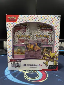 Pokemon TCG Scarlet and Violet - 151 Alakazam ex Collection Box - 4 Packs 820650855269 - Image 1