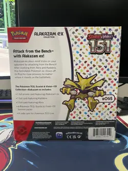 Pokemon TCG Scarlet and Violet - 151 Alakazam ex Collection Box - 4 Packs 820650855269 - Image 2