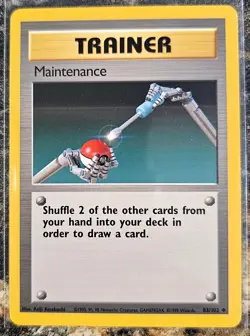 1999 Pokemon Basic Base Set Maintenance Trainer 83 NM or Better - Image 1
