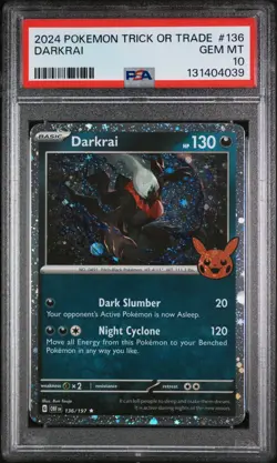 2024 POKEMON TRICK OR TRADE #136 DARKRAI PSA 10 - Image 1