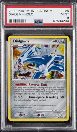 2009 POKEMON PLATINUM #5 DIALGA-HOLO PSA 9 - Image 1