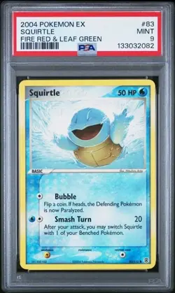 SQUIRTLE 2004 POKEMON FIRE RED & LEAF GREEN 83/112 GRADED PSA 9 MINT - Image 1