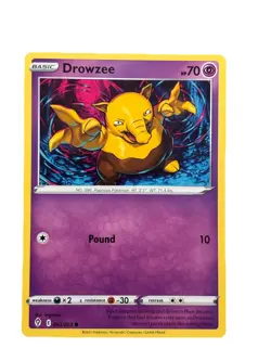New: 2021 Pokemon TCG Drowzee 061 Swsh07: Evolving Skies Regular Common - Image 1