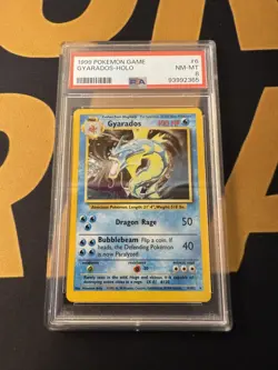 Pokemon 1999 Set Base Unlimited Gyarados Holo #6 PSA 8 NM-MT - Image 1