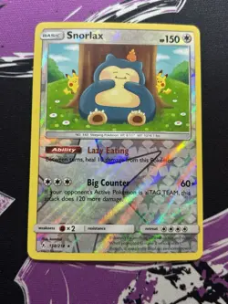 Pokemon TCG Snorlax 158/214 Unbroken Bonds Reverse Holo Rare - Image 1