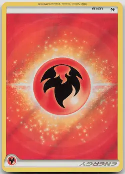 Pokemon Fire Energy (Texture Full Art) Ultra Rare Crown Zenith 153/159 NM - Image 1